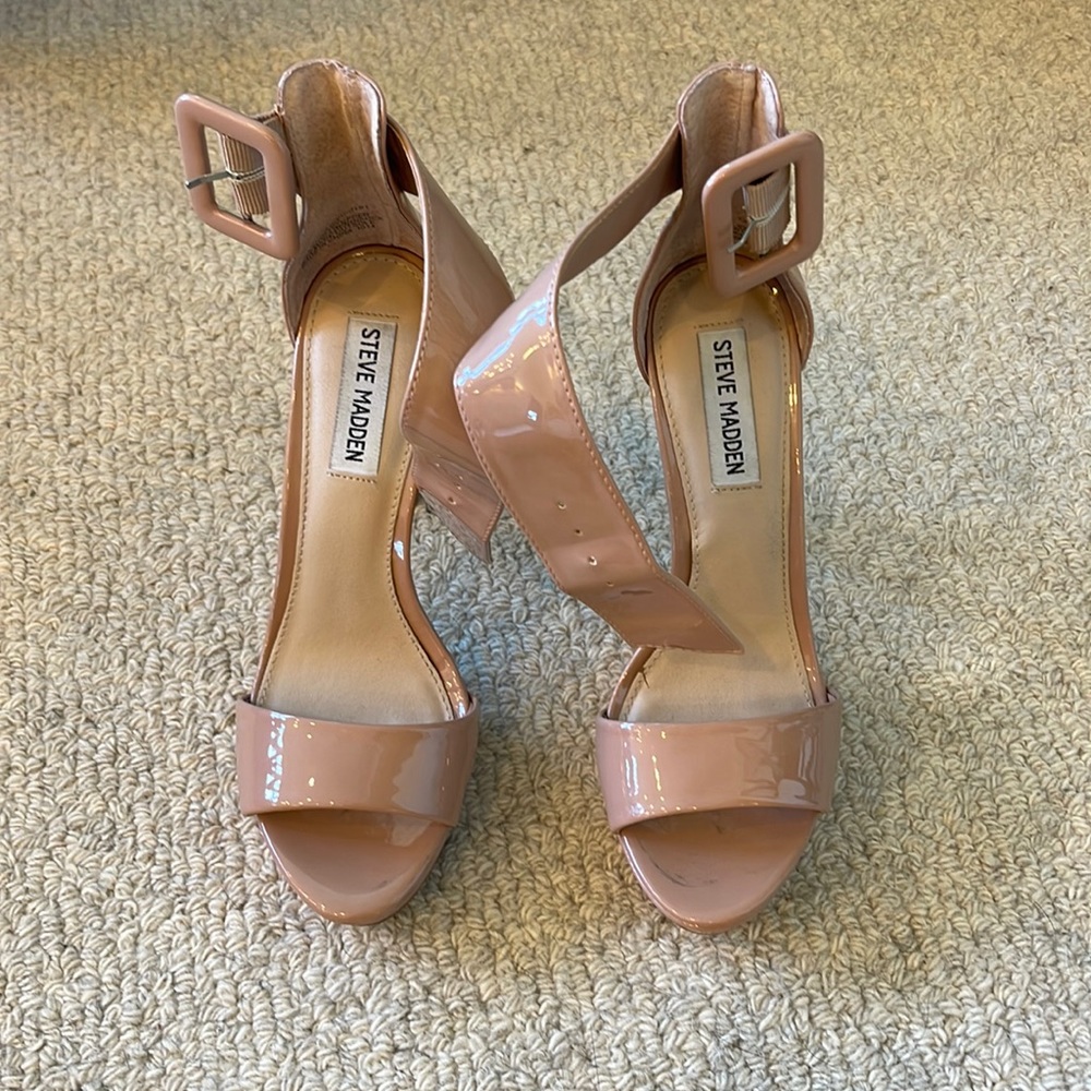 Pinkish Nude platform heels